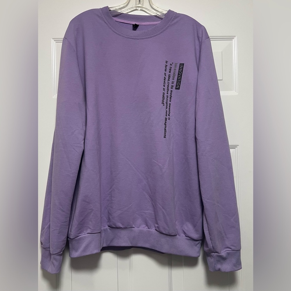 SHEIN Purple Lightweight Sweatshirt Innovation size XXL